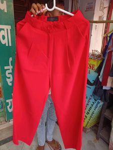 Straight Trousar Red Colour New Condition