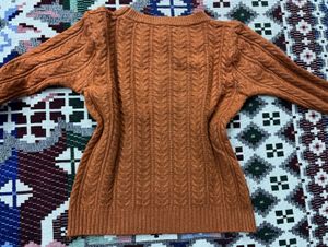 Cozy Knit Rust Pullover Sweater