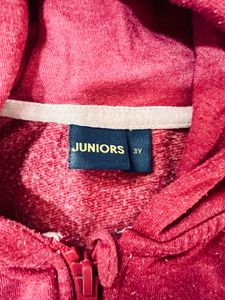 Juniors Hoodie Jacket With Embroidery