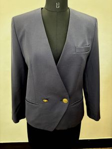 Navy Blazer with Gold Buttons