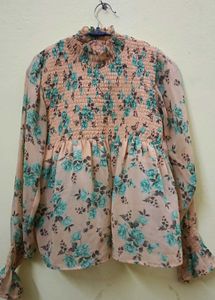 Floral Smocked Blouse