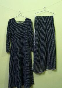 New/Unused Black Anarkali With Dupatta