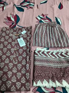 Mauve Printed Kurti Set