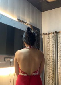 Elegant Red Ethnic Gown❤️