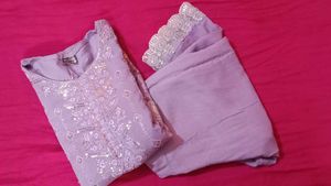 Embroidered Kurta pants set