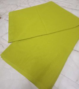 Plan Lime Green Colour Saree