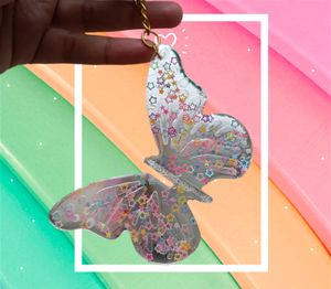 Resin Beautiful Butterfly Keychain