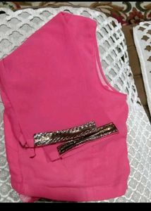 Pinky Shimmer Saree ✨🌸