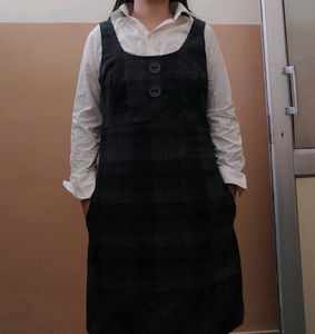 Plaid Pinafore Dress