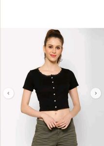 Black Lace Trim Cardigan