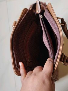 Brown Structured Satchel