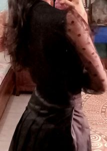 🎀 Black Full Sleeves Net Top 🎀
