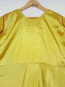 Mustard Gold Embroidery Kurtas(Women's)