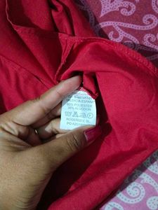 Women Red Half Sleeve Shirt