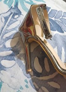 Gunmetal Ankle Strap Heels