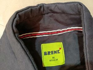 Stylish Navy Graphic Hoodie, M Size