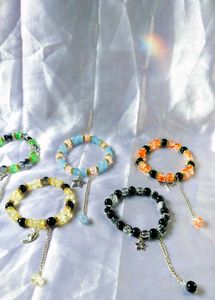 Beaded Charm Bracelets (Set of 7)