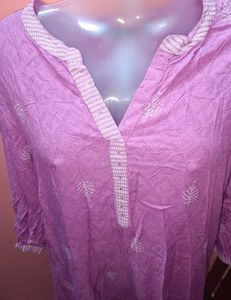 Xl Avaasa Lavender Pinkish  Kurta