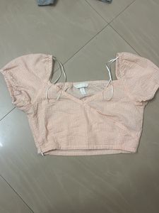 H&amp;M Gingham Crop Top