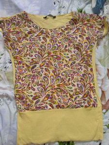 Patterned Yellow Top