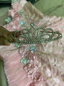 Barbie Pink Gown💖With Crown✨