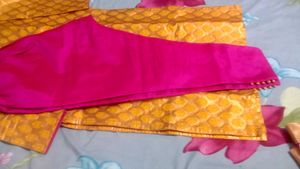 Gold &amp; Pink Indian Dress  New Not Use