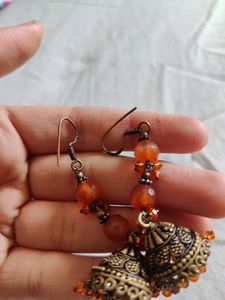 Orange Ethnic Earings