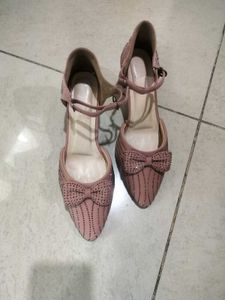 Pink Rhinestone Heels with Bows