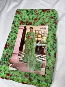 GEORGETTE FLORAL SAREES FOR WOMEN