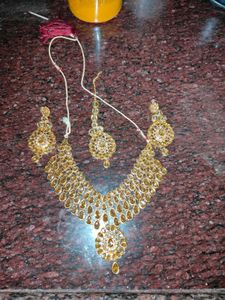 Elegant Gold-Tone Indian Jewelry Set