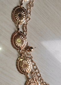 Metallic Golden Platted Waistband