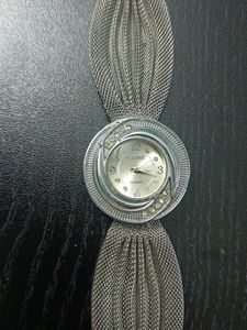Silver Tone Mesh Bracelet Watch