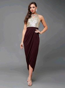 Women&#39;s Halter Neck Sleeveless Solid Em