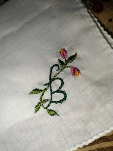 Self Embroidered Handkerchief 🌷💗✨