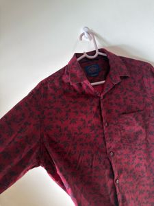 Stylish Maroon Floral Print Shirt