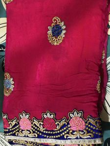 Elegant Embroidered Saree