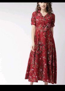 Red Floral Maxi Dress