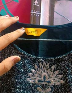 Black Embellished Kurta