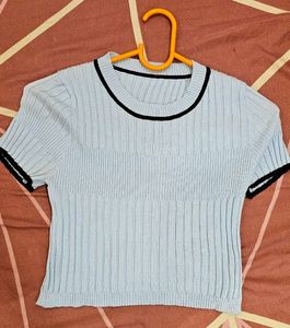 ribbed colourblock good quality crop top