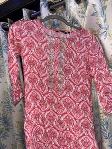 Pink Printed Kurta