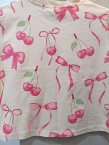Cherry &amp; Bows Cropped Tee (Pinterest vibe)