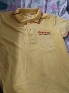 Supreme Yellow Polo Shirt