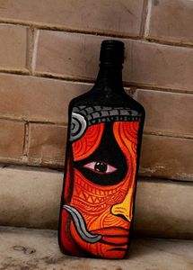 Hand-painted Theyyam Bottle Art
