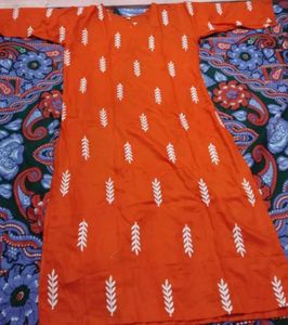 Red Embroidered Kurti