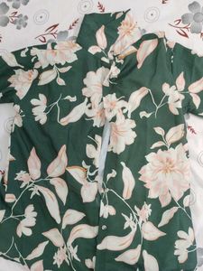 Floral Print Button-Up Shirt