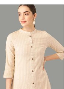 Cream Sequence Kurta