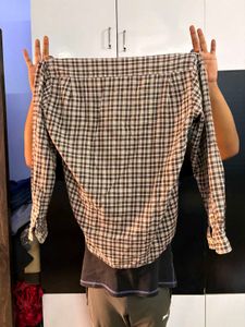 Brown Plaid Casual Shirt