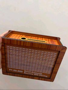 Wooden Money Piggy Bank for Kids