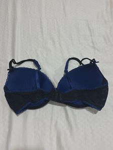 Navy Lace Padded Bra - Size 36B