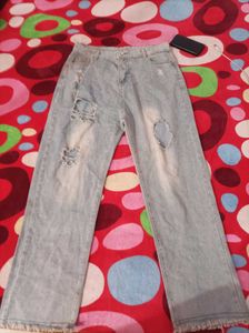 Ripped Wide Leg Jeans